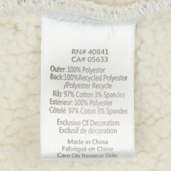 Aventura Women's Medium Cream & Black Fleece Lined Knit Snap Up Bomber Jacket - Picture 7 of 8